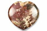 Polished Triassic Petrified Wood Heart - Madagascar #246092-1